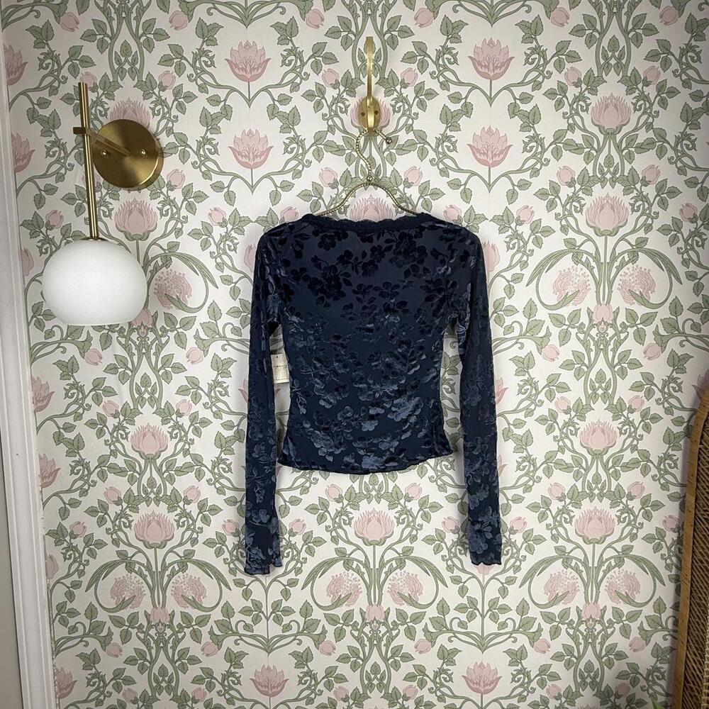 Free People Intimately Velvet Indigo Loved You First Crop Top - Size - XS - Picture 7 of 11
